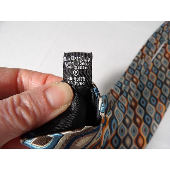 Concepts by Claiborne Mens Silk Neck Tie Funky Eye Pattern Artsy Abstract Luxury - Picture 5 of 12